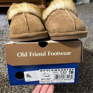 Buffy Scuff Slippers in Tan